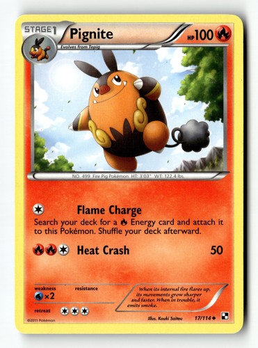 Pokemon card pignite - card,