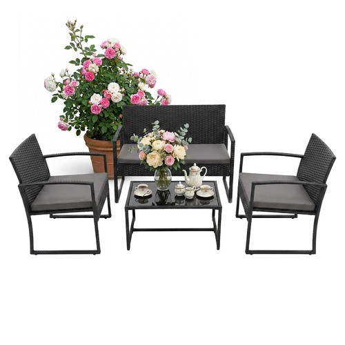Set giardino 4pz - , polyrattan
