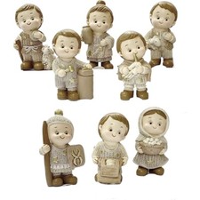 Set 8 pz statue in resina