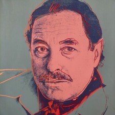 Litografia Andy Warhol Poster Tenneessee Williams pop art Volto vintage asta