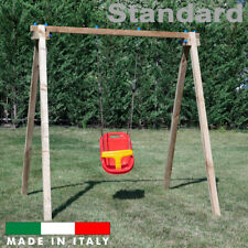SAVINOUTDOOR Altalena in legno un sedile a gabbia Standard Parco Giochi giardino