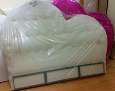 Testiera Letto Cuore DESIGN MODERNA Imbottita Swarosky varie misure vari colori