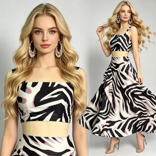 Completo donna elegante stampa - donna,