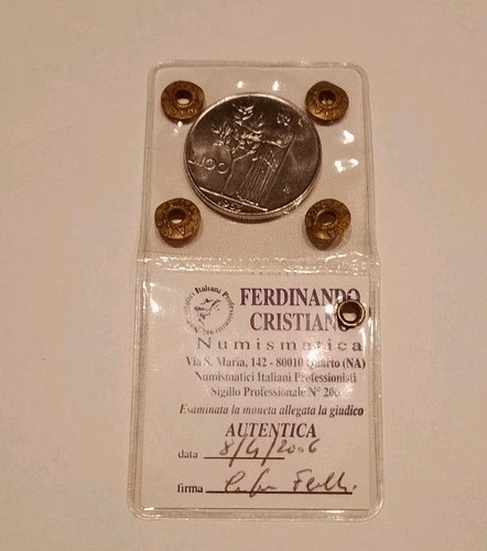 100 lire 1963 fdc - 1963, periziata