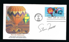 Steve Fossett copertina firmata PSA autenticata Aviator & Adventurer