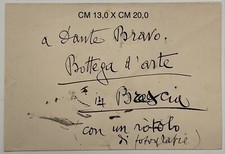 D’ANNUNZIO GABRIELE GRANDE BUSTA AUTOGRAFA INVIATA A DANTE BRAVO-GIUSEPPE GUIDI