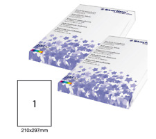 100 FOGLI A4 CARTA ADESIVA  ETICHETTE ADESIVE STAMPA INKJET LASER  A/4