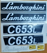 KIT ADESIVI DECALCOMANIE LAMBORGHINI  C 653 L PER TRATTORI AGRICOLI