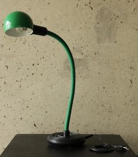 Rare VALENTI Adjustable Green HEBI TAVOLO Snake Lamp by ISAO HOSOE Vintage 70s