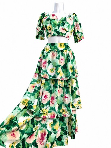 Completo donna floreale crop - completo,