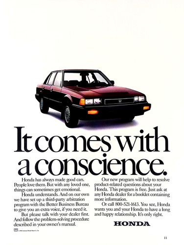 Pubblicità stampa auto honda - pubblicità,