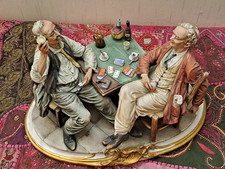 Giocatori di carte - Splendida porcellana Capodimonte Manifattura Principe 35 cm