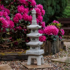 Pagoda giapponese Lanterna in pietra scultura in pietra 93 cm 38 kg grigio cemento bianco antigelo