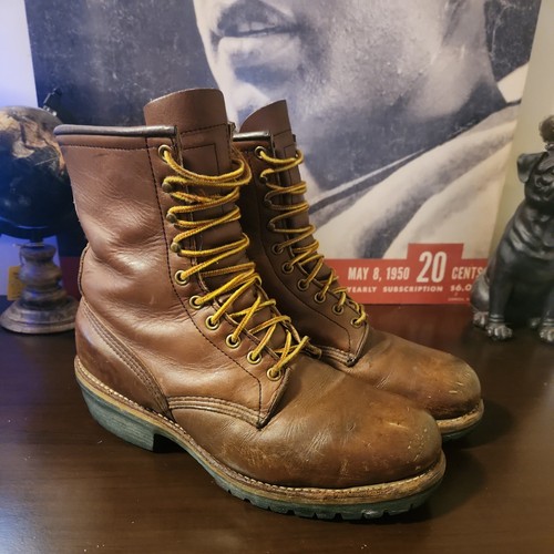Stivali lavoro vintage - vintage, red