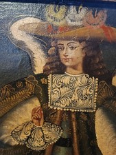 Olio su tela della Scuola di Cuzco del XIX secolo Arcangelo Michele