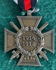 Medaglia Croce Tedesca Combattenti Guerra WWI 1914 1918