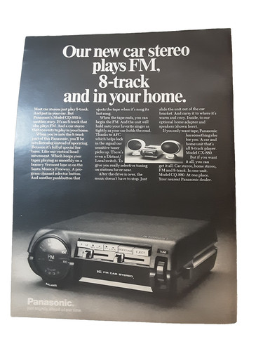 1972 panasonic car stereo - panasonic, fm