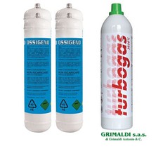 4 BOMBOLE OSSIGENO DA 1 L 110