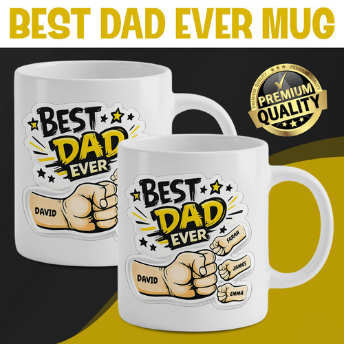 Personalised best dad mug - personalised,