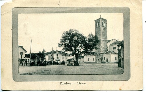 Cartolina turriaco piazza - turriaco,