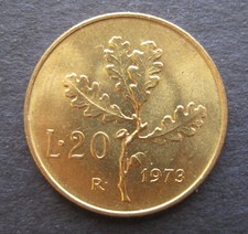 ITALIA REPUBBLICA 1973 20 Lire