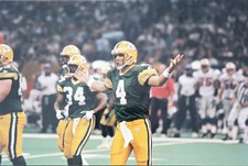 Brett Favre, non felice, foto originale tipo 1, istantanea 4x6.