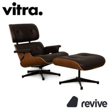 Vitra Eames Lounge Chair incl. poltrona ottomana in pelle marrone scuro manuale