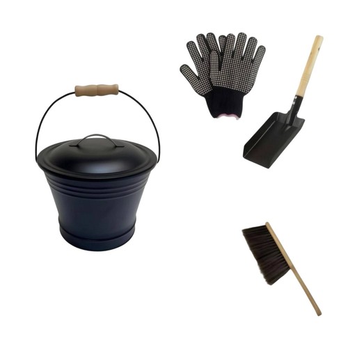 Secchio cenere coperchio set - cenere,