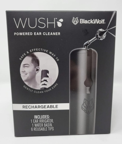 Black wolf wush powered ear - black,