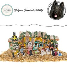Belgian Shepherd Dog Nativity Set - Handmade Dog Lover Gift by SAVANNASHOPS