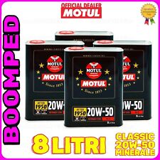 8 LITRI Olio Motore auto storiche MOTUL 20W50 Minerale 1950 70 API SF/CC 04MO51