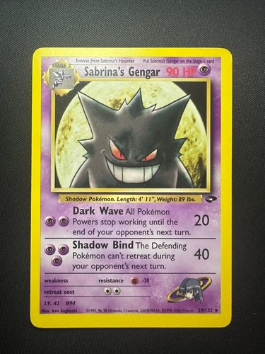 Carte pokemon sabrina - sabrina's, gengar
