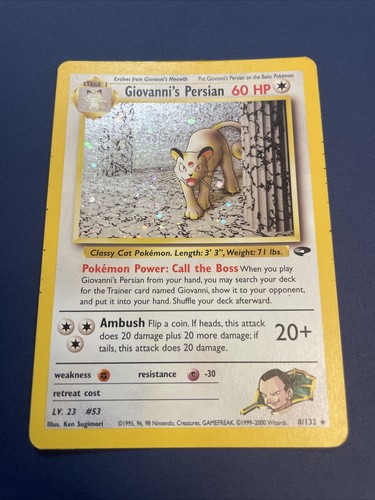 Carta pokemon giovanni - carta,