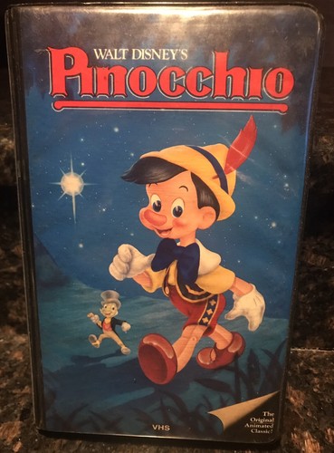 Pinocchio disney vhs black - disney,