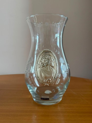 Vaso cristallo molato con - in,