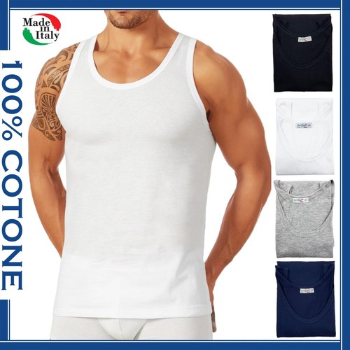 Canottiera uomo cotone puro - canottiera,