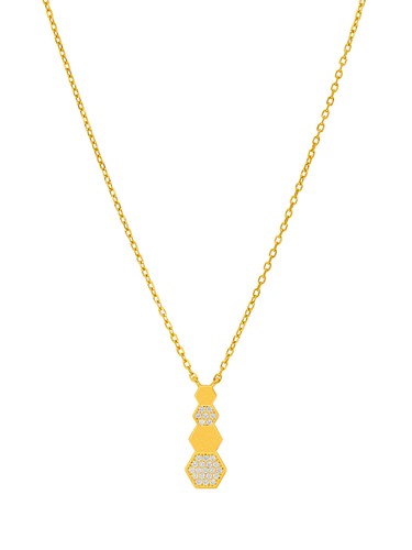 Collana donna esagonale - donna, in