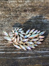 Spilla diadema Sherman vintage + ciondolo - cristallo Swarovski aurora boreale 