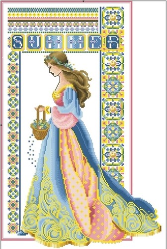Schema punto croce summer - punto,
