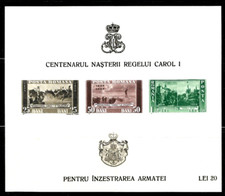 Romania Foglio Souvenir 1940