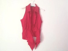 SMANICATO ESTIVO ROSSO ELEGANTE BENETTON TAGLIA S ABBIGLIAMENTO DONNA