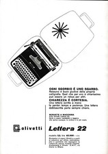 PUBBLICITA 1959 OLIVETTI LETTERA 22 MACCHINA DA SCRIVERE CUSTODIA SGORBIO