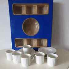 Richard Ginori Set 6 Tazzine Con Piattini Forma Medici Mocca Set Vintage