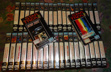 VHS STAR TREK LOTTO DI 39 CASSETTE PIU' LIBRETTI + FILES