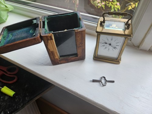 Antique carriage clock with - antique,