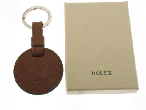 Rolex key chain - , steel/brown