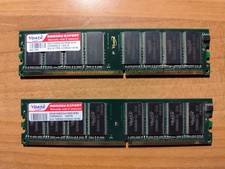 2x RAM V-Data DDR400 1GB (2GB Totali) – PC3200 Desktop Memory Expert – Testate