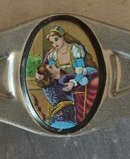 Originale non comune scatola contenitore porta sigari in latta