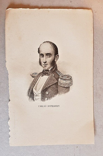 Stampa epoca emilio bandiera - stampa,