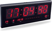 OROLOGIO DA PARETE DIGITALE CON DISPLAY LED CON DATARIO SVEGLIA E TEMPERATURA